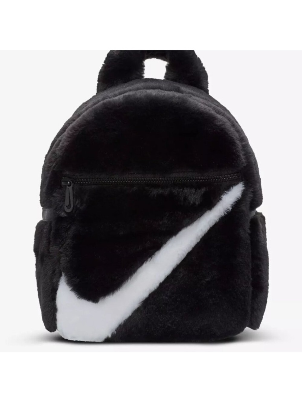 Nike Black Faux-Fur Backpack